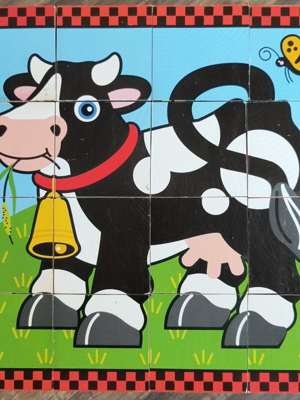 Melissa & Doug Wooden Farm Cube Puzzle